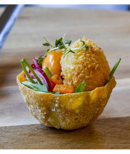 Mozzarellapuffar, sallad, sallads- och grönsaksval, vinegrett, mozzarellapuffar