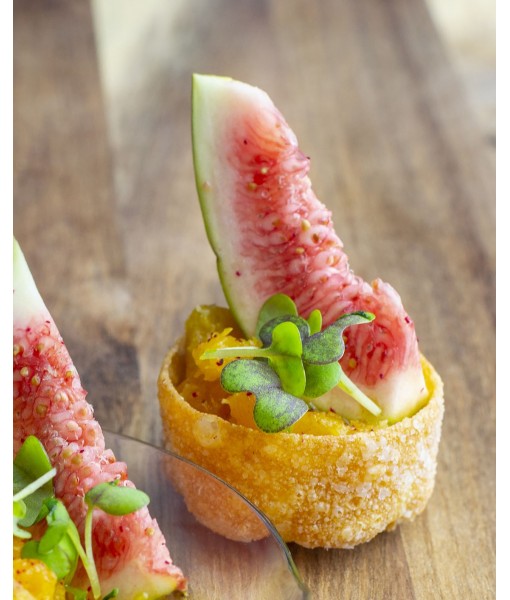 Pumpa relish krispiga bites med fikon